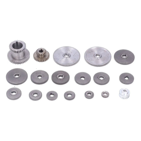 Boss Grade Mini Lathe Gear Set For CJ0618, Metal Replacement Gears Kit In Multiple Sizes, Rustproof HT250 Gray Iron, Precision Ground