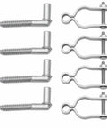 Four Piece Gate Hinge Kit With 1-5/8 Inch Heavy Duty Galvanized U Bolt Clamps For 5/8 Inch Hinge Eyes components