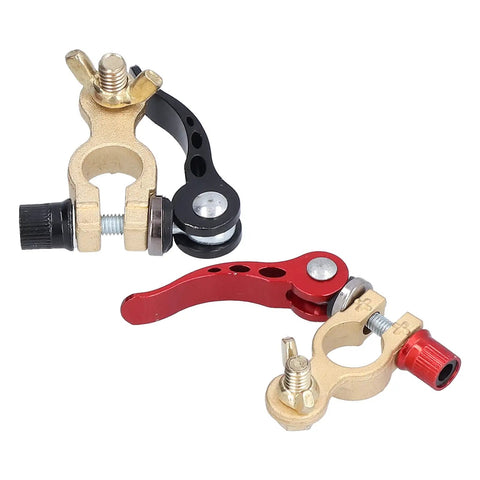 2 Pack Battery Terminal Connectors With Quick Release Clamp For Cars, Trucks And RVs, Positive And Negative Terminals