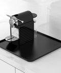 Silicone Coffee Mat 16 By 16 Inch Waterproof Heat Resistant Bar Mat For Espresso Machines Station Accessories No Slip Dish Drying Mat Kitchen Counter Black Home Decor Essentials under espresso machine