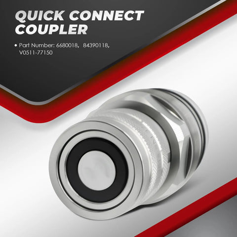 Female Hydraulic Quick Connect Coupler Replacement For SVL75 SVL75-2 S130 S150 S160 S175 S185 S205 S220 S250 S300 S330 S510 S530 S550 T140 T180 T190 Dope Build Heavy Equipment Quick Swap Hardened Steel With Anticorrosive Plating