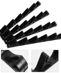 8 Piece Black Adjustable Recliner Gear Clips And Back Position Brackets Set For Outdoor Patio Lounge Chairs Replacement Parts