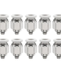 Push To Connect Fittings 1 Quarter Inch Tube OD To 10-32 UNF Male Straight Union Copper Quick Connect Pneumatic Fittings for Air Brake Systems