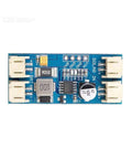 Top view of MPPT Solar Charger For Li Battery 6V 12V Input, 3.7V 4.2V Output, 2A Charging Board Module, blue circuit board