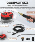 Powerful 2500W Handheld High Temperature Pressurized Steam Cleaner with ergonomic grip and flexible hose attachments