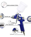 Road Warrior Pneumatic Hvlp Sprayer With 0.8Mm Nozzle, Heavy Duty Aluminum Alloy Paint Gun with 125ml container and fluid regulator.