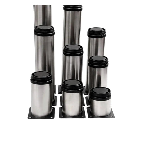Adjustable Stainless Steel Furniture Legs Set Four Pieces For TV Stands Desks Cabinets Beds And Sofas Round Feet