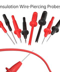 Plug-And-Play Pro Grade Silicone Multimeter Test Leads Kit With Replaceable Probes, Alligator Clips, 25-Piece Set wire-piercing probes