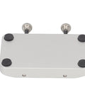 Top Tier Helping Hands Soldering Station With Four Wiggling Arms, silver aluminum base with rubber feet and screw clamps.