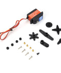 Heavy Duty Digital RC Servo With Rock Solid Metal Gears Completely Waterproof Build Delivers Badass Torque And Lightning Fast Tracking Specs For 1 10 And 1 8 RC Buggies And Trucks with accessories.
