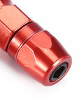 Close-up of red metal fitting from Grease Nipple Pack For Cars, Motorcycles, Trucks, Agricultural Machinery And Industrial Equipment.