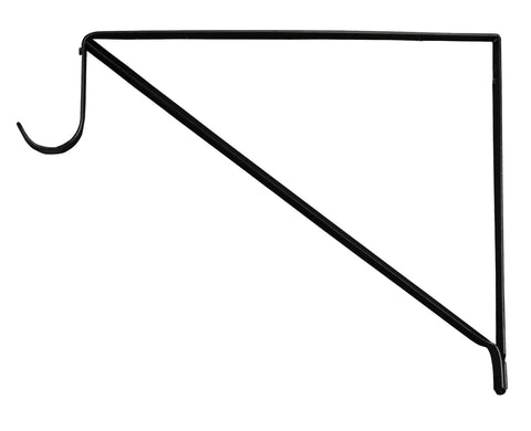 Heavy Duty Closet Shelf And Rod Bracket Set Black 3 Pack Built To Last Supports 12 Inch Deep Shelves with Curved End for Rods