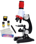Kids Microscope Kit For Beginners With LED Light 100X 400X And 1200X Magnification Kid Friendly Educational Toy with accessories