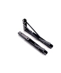Heavy Duty Folding Shelf Brackets 16 Inch Collapsible Wall Mount Triangle Hinges in black, for DIY tables and workspaces.