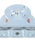 8 Pack Wall Mounted Pulleys Kit For Lifting And Hauling - 1.5 Inch Single Iron Pulley, Galvanized Steel, Directional Design, Fits Three Eighths Inch Wire Rope, Zinc Plated, Heavy Duty, Easy Install, Durable wall mount pulley close-up