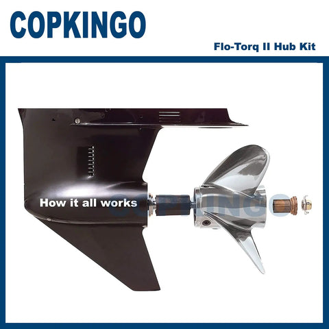 Flo Torq II Hub Kit 15 Spline For Mercury Outboards Fits 60 To 300 HP Verado MerCruiser Alpha One And Bravo One Drives