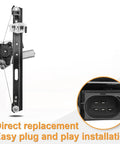 BMW 3 Series Rear Passenger Side Power Window Regulator With Motor Assembly 5 Pin Fits E90 E91 323i 325i 328i 330i 335i 325xi 328xi 330xi 335xi 335d M3 Right Side Sedan Wagon 2006 through 2011 Easy Install Replacement close-up