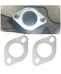 Exhaust flange gasket set, 2-pack, 2-inch, reinforced high-temperature gasket for car exhaust