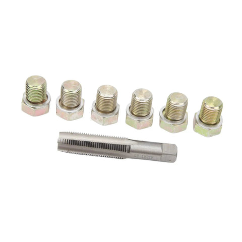 Fix Those Stripped Threads And Stop Oily Leaks With This Epic 13Pc Oil Drain Plug Repair Kit For M13 X 1.5mm Pan Screws; 6 plugs and tap