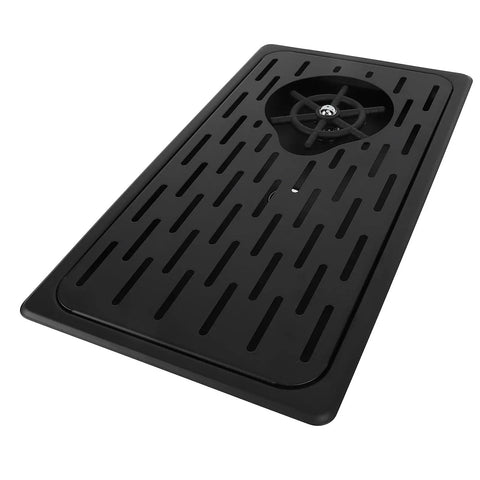 No Nonsense Matte Black Glass Rinser And Cup Washer Keeps Countertops Spotlessly Clean With Heavy Duty Stainless Steel Drip Catch Tray And High Velocity Sink Mounted Sprayer