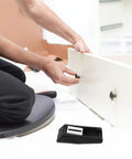Installing Two Pack Rubber Toggle Latch Draw Catch For Storage Boxes And Boat Cargo on a drawer for stable locking