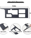 Detailed dimensions of Toyota Tundra Sequoia Gear Shift Panel Trim Cover Matte Black Anti Scratch Shield, 15.6 x 5.5 inches, ABS plastic