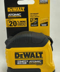 Atomic 25 Ft Tape Measure With 13 Ft Max Reach Fractional Blade For Quick Measurements on white background