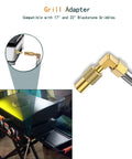 5 Foot Propane Regulator And Hose With 90 Degree Elbow Adapter For Blackstone 17 Inch And 22 Inch Tabletop Griddles in use