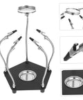 LED Magnifying Lamp With Soldering Third Hand Tool Flexible Arms And Magnetic Helping Hands Sturdy Iron Holder for precise PCB repair