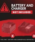 Heavy Hitter Cordless Drill Compatible With Milwaukee 18V Tool Only Slick Power Driver image warning about battery and charger not included