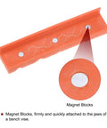 Kickass Magnetic Vise Jaw Pads With Chunky Nylon Grip And Snug V Grooves To Lock Gear Down On Your Bench Sweet Add On For Woodworking Jewelry Repairs And Weekend Shop Projects, showcasing embedded magnet blocks.
