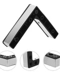 Four Pack L Shaped Aluminum Furniture Legs With Plastic And Alloy Replacement Sofa And Cabinet Feet With M5 Screws Leveling Support