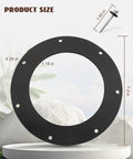 Gas Tank Lock Ring Sealer Kit For GM Chrysler Ford Dodge Trucks, black metal lock ring with screws, dimensions shown