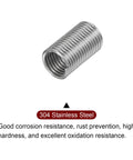 10 Pcs Helical Wire Thread Inserts M10 x 1.5, 304 Stainless Steel, 3D Length 30mm After Install, front view