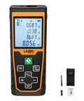 Heavy Duty Laser Distance Meter Featuring Slick Green Beams And Up To 262 Foot Range with LCD readout and accessories.