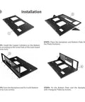 Installation steps for Heavy Duty Open Pc Rack Enclosure Stand With Clean Cable Routing Supports Atx Micro Atx Itx Boards.