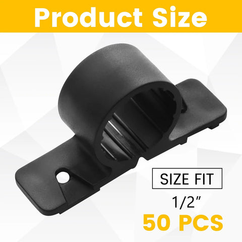 50 Pack One Half Inch Pipe Clamps Pex Clamp Set Heavy Duty Bulk Pipe Supports Suspension Clips For Pex Copper CPVC Plumbing Projects