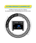 Big 800Ml Handheld Ultrasonic Cleaner With Digital Display, Heater And Timer showing timer settings for cleaning cycles.