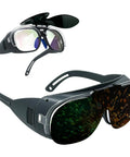 Swappable Dual Lens Welding Glasses ANSI Z87.1 Certified Safety Eyewear with clear and shaded lenses for welding tasks.