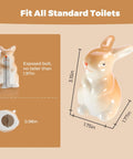 Darn Cute Ceramic Bunny Toilet Bolt Caps Universal Fit for Rusty Bolts with dimensions 3.15in height and 1.75in width.