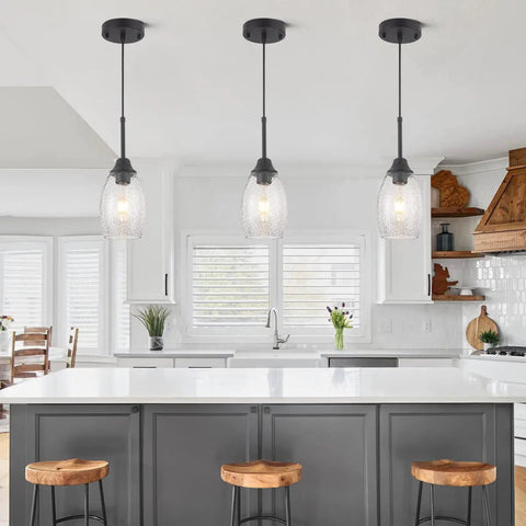 Black Seeded Glass Mini Pendant Light Adjustable Pendant Fixtures With Handblown Seeded Glass Shade For Dining Table Kitchen Island Sink Bar 3 Pack Dope Modern Loft Lighting hanging above kitchen island