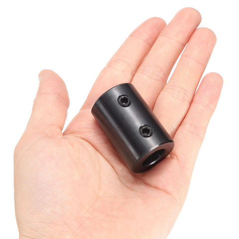 Beefy Rigid Shaft Coupling With Set Screws Five Eighths Inch Bore One And One Quarter Inch OD Two Inch Long Black Oxide Steel Includes Hex Wrench Great For 3D Printers Motors And Wheel Projects
