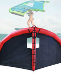 Inflatable Surf Wing For Paddle Boards And Water Sports 6m2 Open Window Design Handheld Surf Sail on water, polyester, lightweight