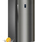 Top Shelf Upright Freezer With Clear Glass Door And Roomy Inside Space For Quick Chilling And No Sweat Thermostat Setup Featuring Quiet Efficiency And Deep Storage To Keep Your Supplies Crisp And Ready Anytime Without Draining Your Utility Bill, showcasing sleek stainless steel design with external controls.