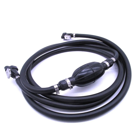 Gas Line Kit For Outboard Fuel Line With Hose And Primer Bulb, Eight Foot Long, Five Sixteenth Inch Inner Diameter, Eight Millimeter, Fits Johnson Evinrude OMC Outboards And Sierra 18-8009S Series Replacement Parts.