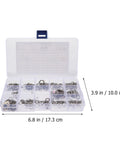 Large Lock Washer Assortment Kit With 400 Stainless Steel Internal And External Serrated Tooth Washers M2 in clear plastic case