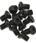 Hardcore Six Forty Eight Thread One Quarter Inch Oval Weaver Rifle Base Screws With T10 Torx Star Drive Black Oxide Coating 12 Piece Kit.