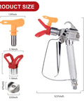 Airless Paint Spray Gun High Pressure 3600 PSI With Reversible 517 Tip Swivel Joint Pro Grade One Quarter Inch Inlet
