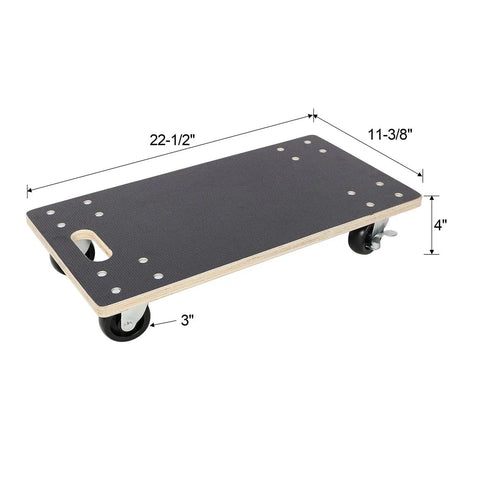Heavy Duty Furniture Dollies For Moving Couches And Pianos With Solid Plywood Build Supports Up To 1320 Lbs with swivel casters and handle.
