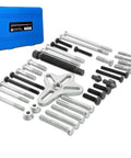 46Pcs Harmonic Balancer Puller Set With Steering Wheel Flywheel Crankshaft And Pulley Pullers Built Tough In Carbon Steel Blue Case